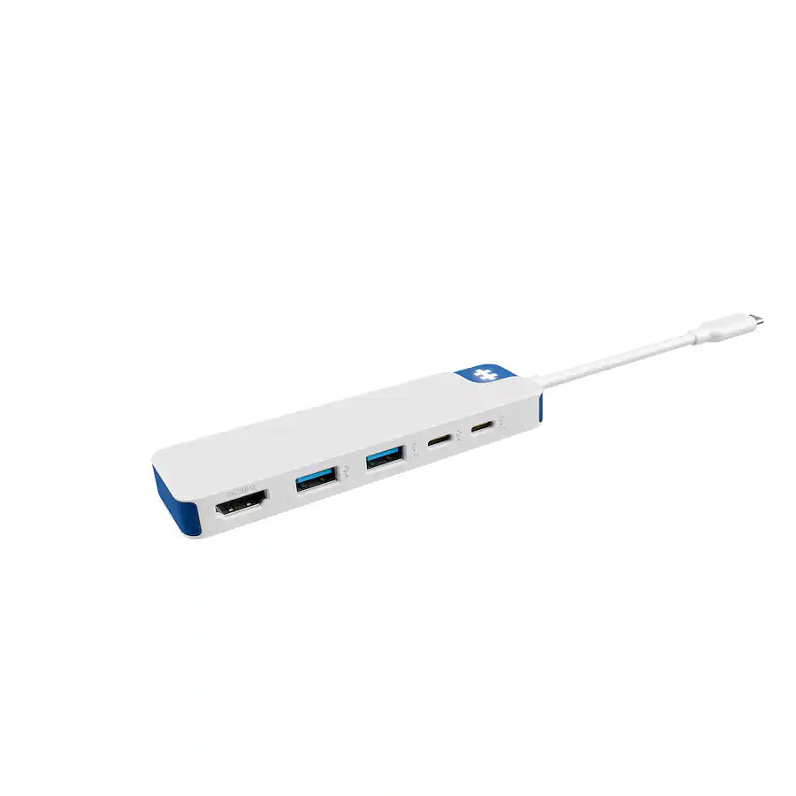 Hyper - HyperDrive Flex 5 Port USB-C Hub - Blue - 4K HDMI - HD4101