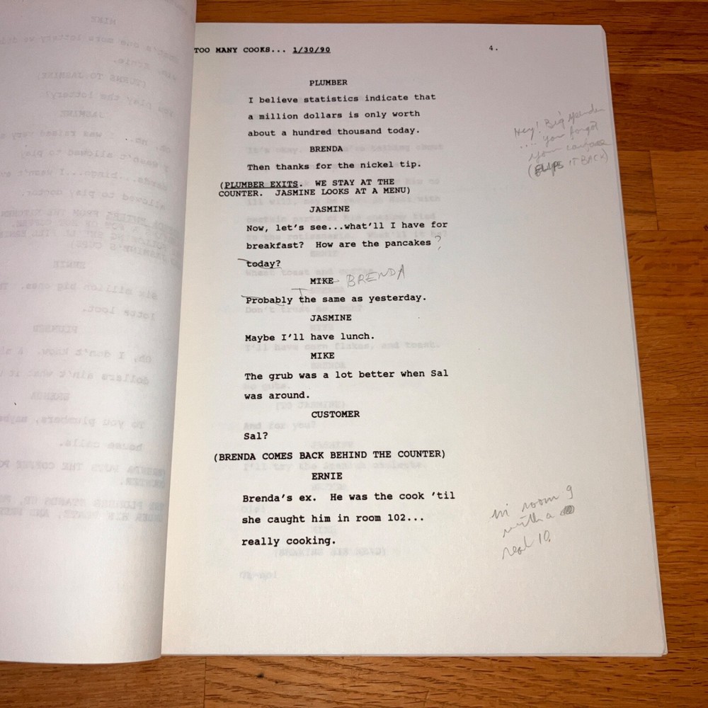 BAGDAD CAFE ('90) 9-Script Sandy Krinkski Story Editor Archive w/NOTES + COA!