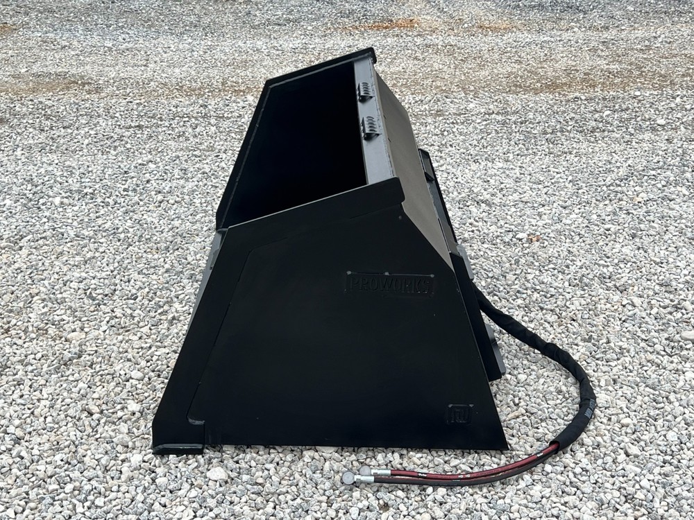 72" High Front Dump Smooth Bucket Attachment Fits Skid Steer Quick Attach