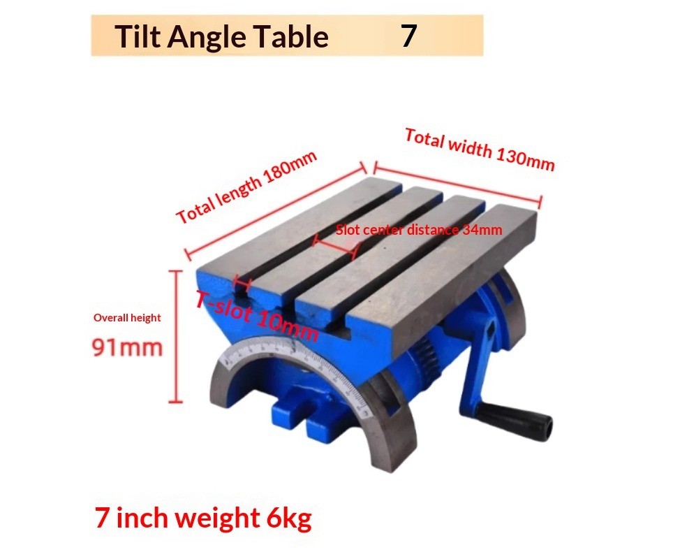 Milling and Drilling Machine with Adjustable Angle and Tilting Angle Rotary