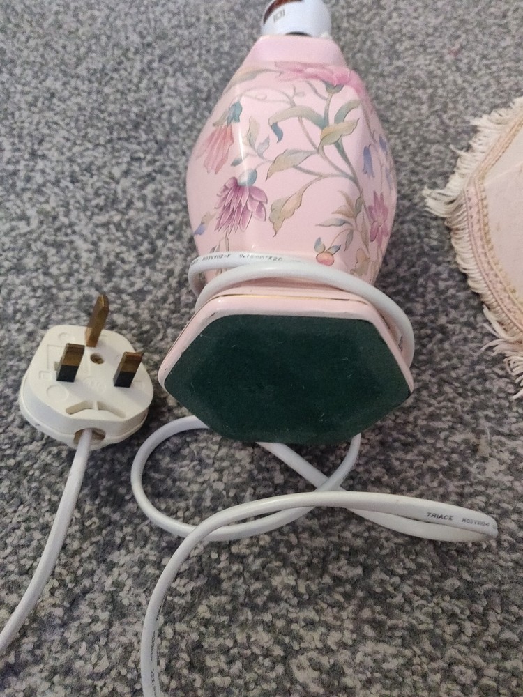 Vintage Pink Porcelain Lamp