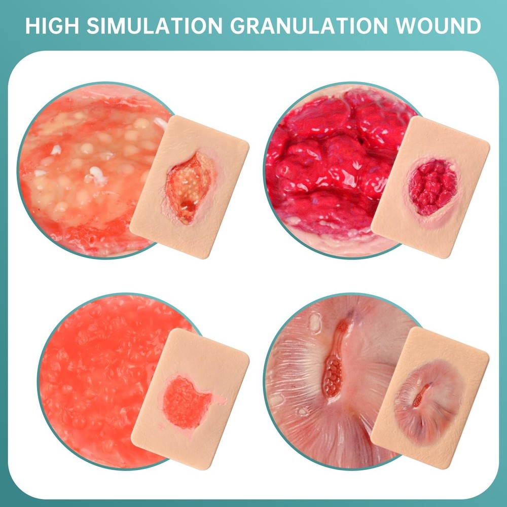 Granulation Wound Packing Trainer, Palm Sized Wound Simulation Models for Med...