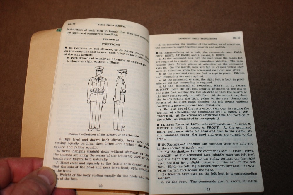 Original WW2 U.S. War Department Issued "Infantry Drill Regulations" Book 1941