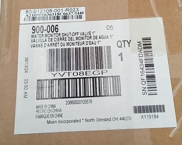 MOEN 900-006 Flo Smart WiFi Water Monitor for 1" Pipe