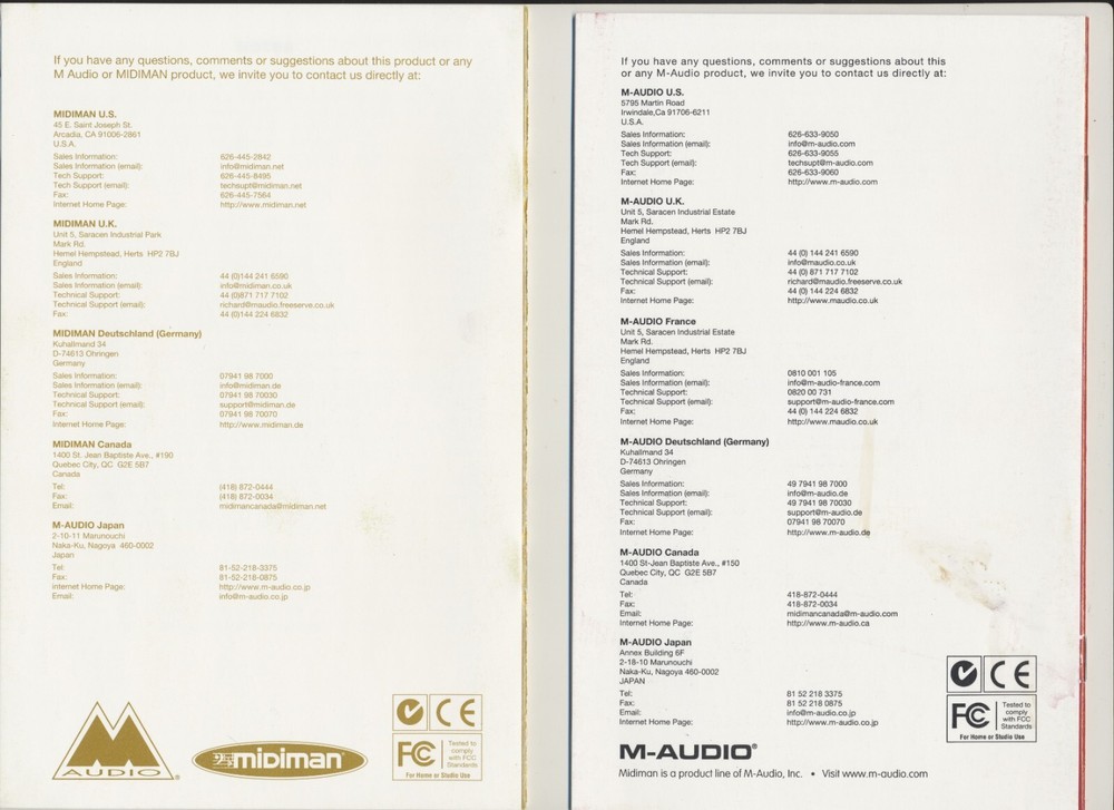 M-Audio DMP3 Manual & User Guide with Pro-Sessions Sound & Loop Libraries CD HTF