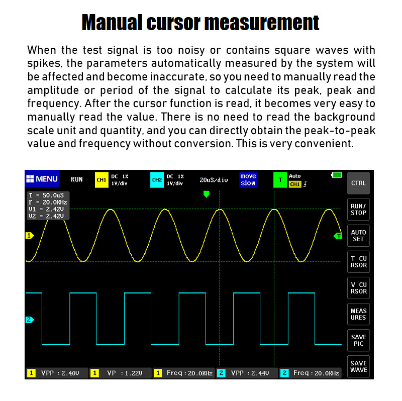 FNIRSI 1013D Dual Channel Touchable Panel Oscilloscope Mini 7" Touch Panel 2CH