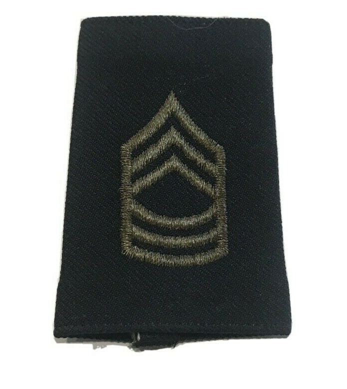 US Army Master Sergeant Black and Green Slip On Patch