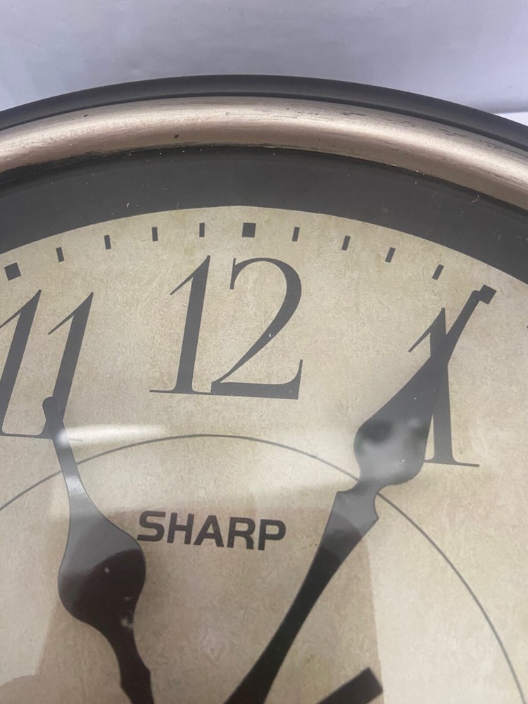 Sharp Round Wall Clock vintage style