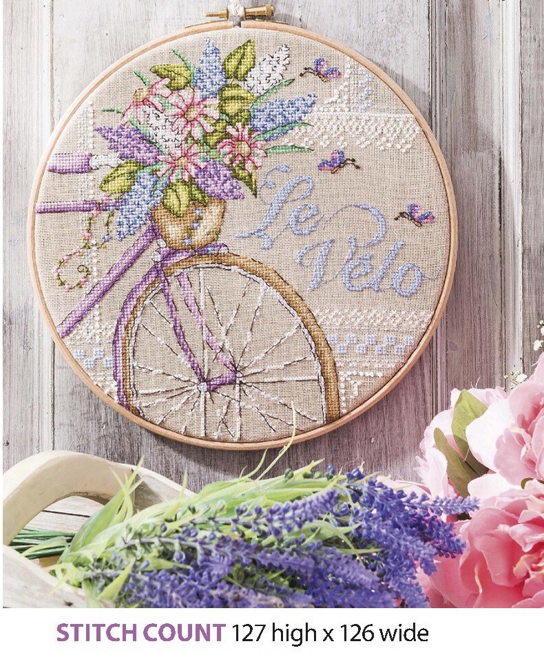 BICYCLE HOOP  CROSS  STITCH PATTERN ONLY    ALS    AU