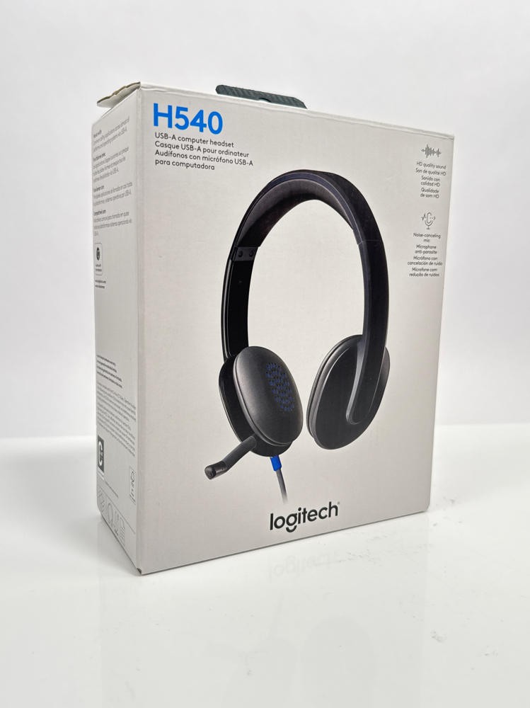 Logitech H540 USB Headset High Performance Stereo Mic Windows Mac Skype PC