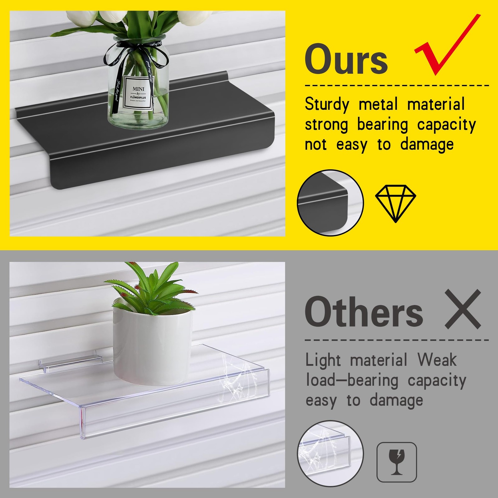 Slatwall Shelves Slatwall Panel Accessories Floating Slat Wall Shelf Shelves