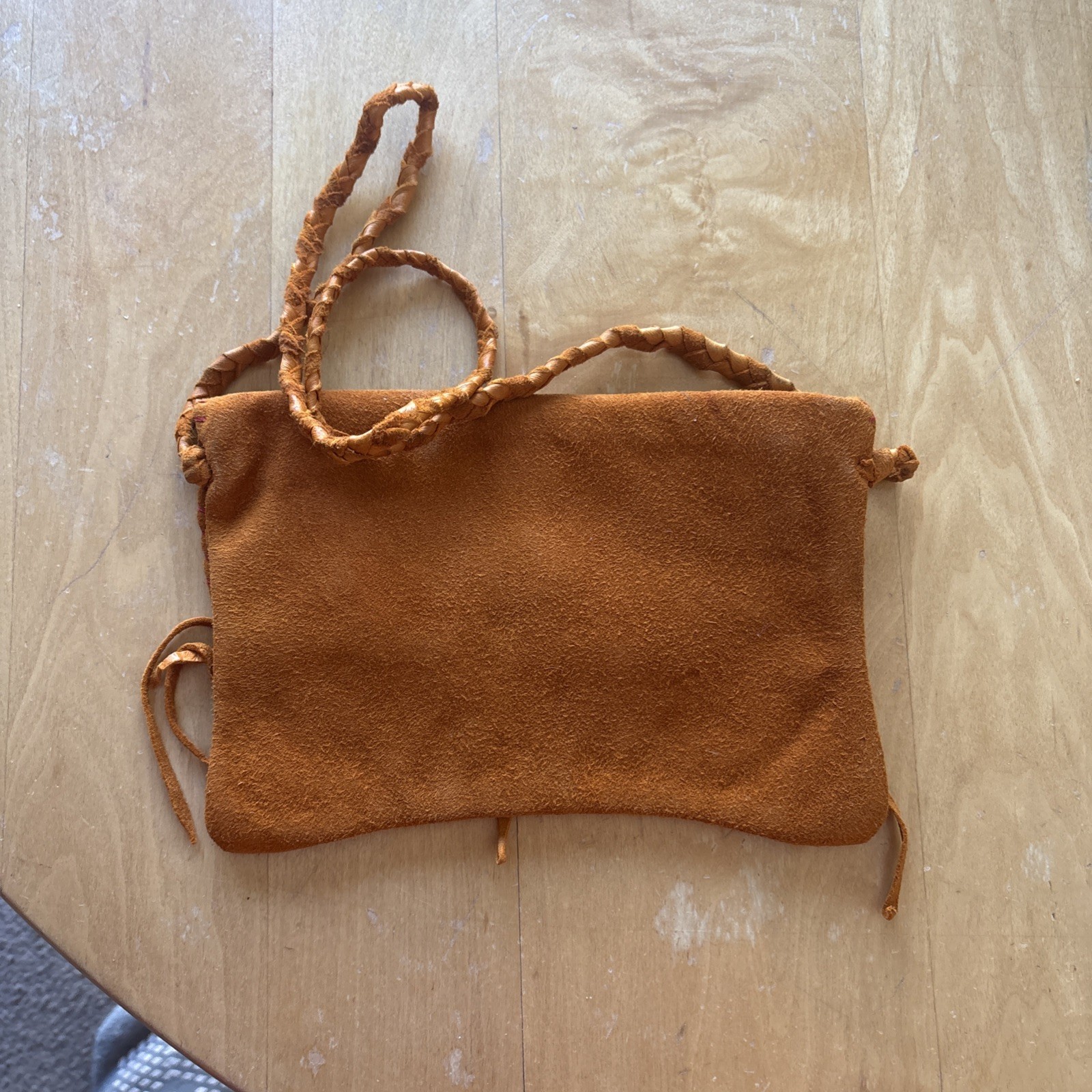 Vintage Navajo/Taos Pueblo Handmade Deerskin Suede Shoulder Bag – Antler Detail