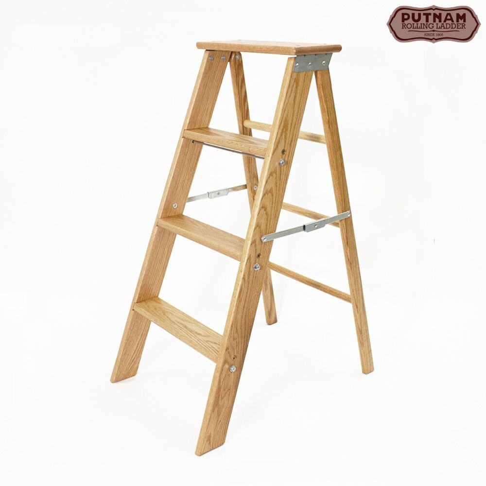 36" Folding 3 Step Wood Step Stool