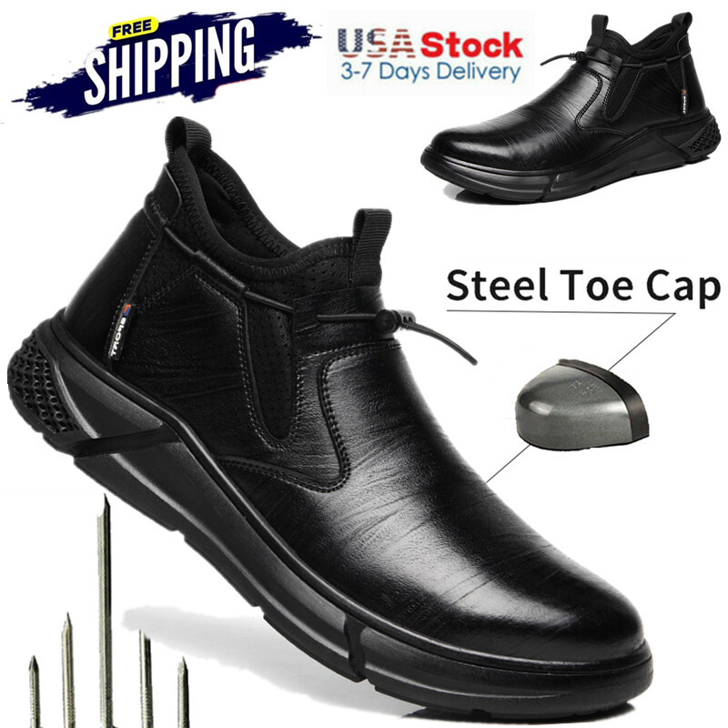 Mens Waterproof Work Boots Steel Toe Safety Shoes Indestructible Non Slip Boots