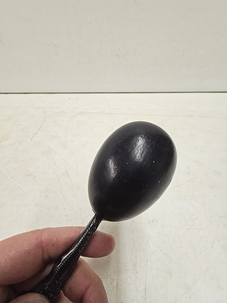 Antique Victorian Sterling Silver Handle Sewing Sock Darning Egg