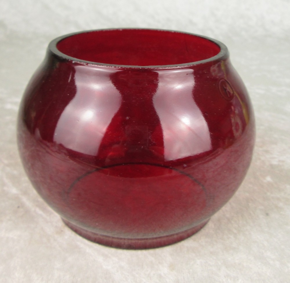Kopp Railroad Glass Globe Ruby Red Train Lantern Ball Shape "K" Mark