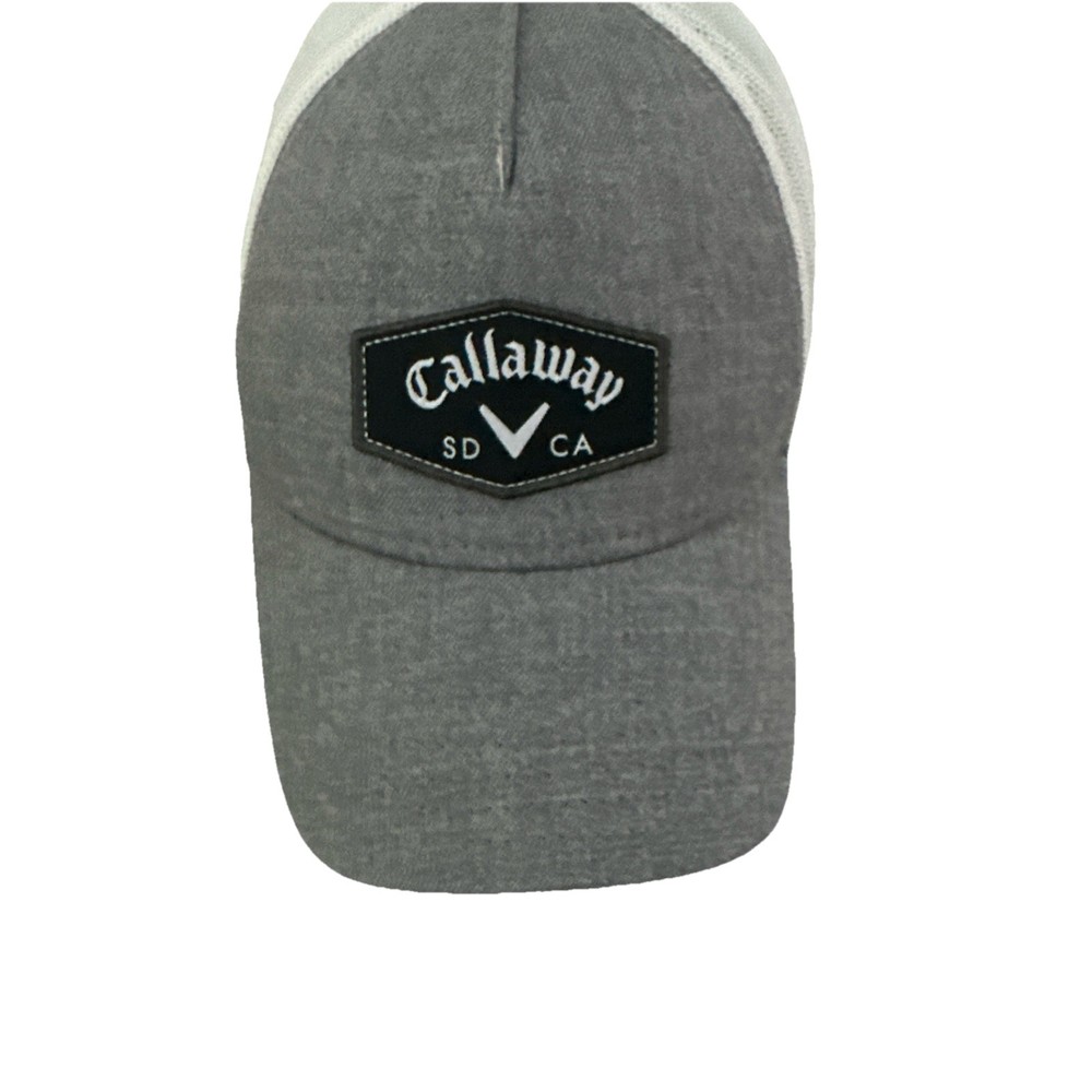Callaway SD CA Golf Hat Cap Gray White Snapback Mesh