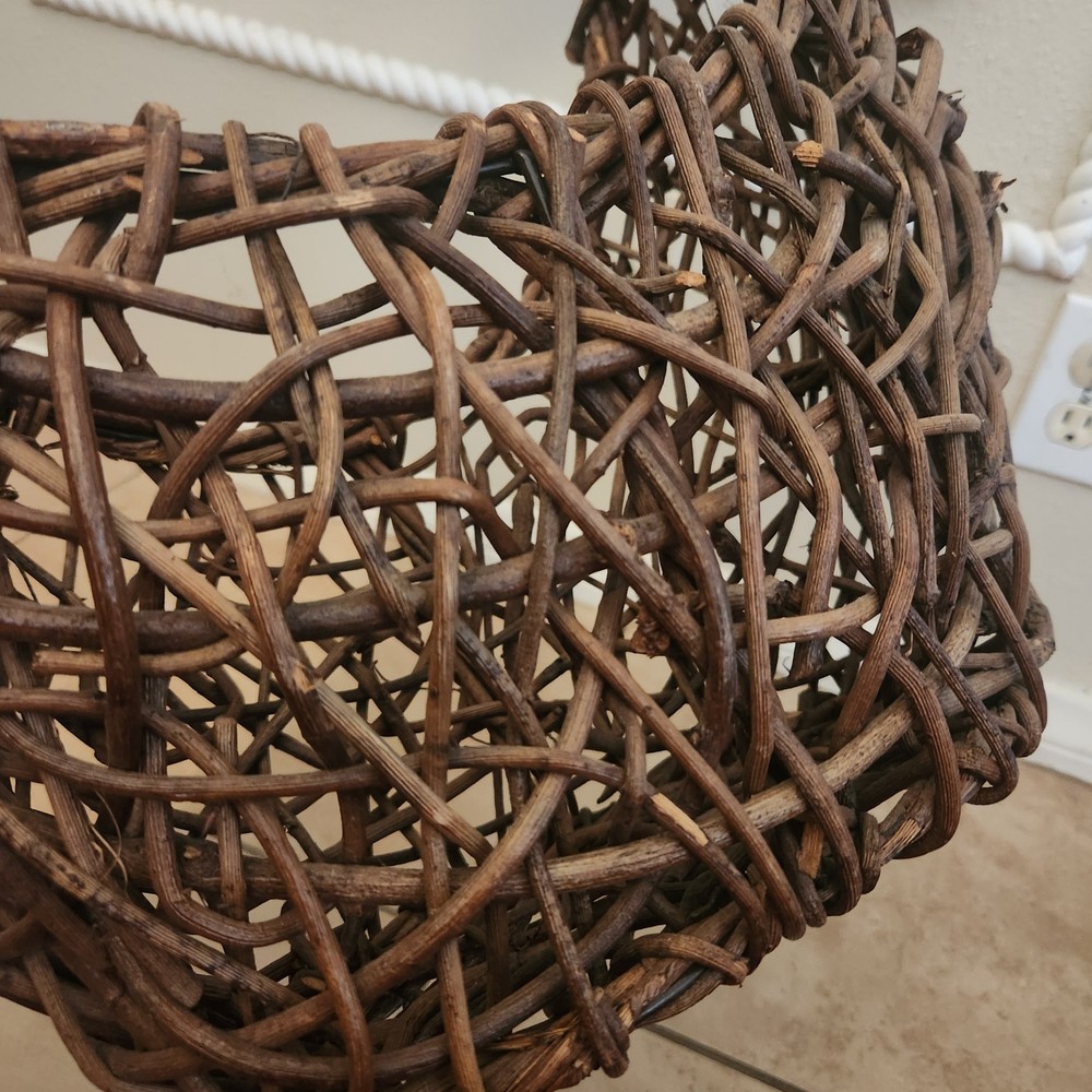 RARE NEW Pottery Barn Grapevine Woven Handle Basket EASTER Spring