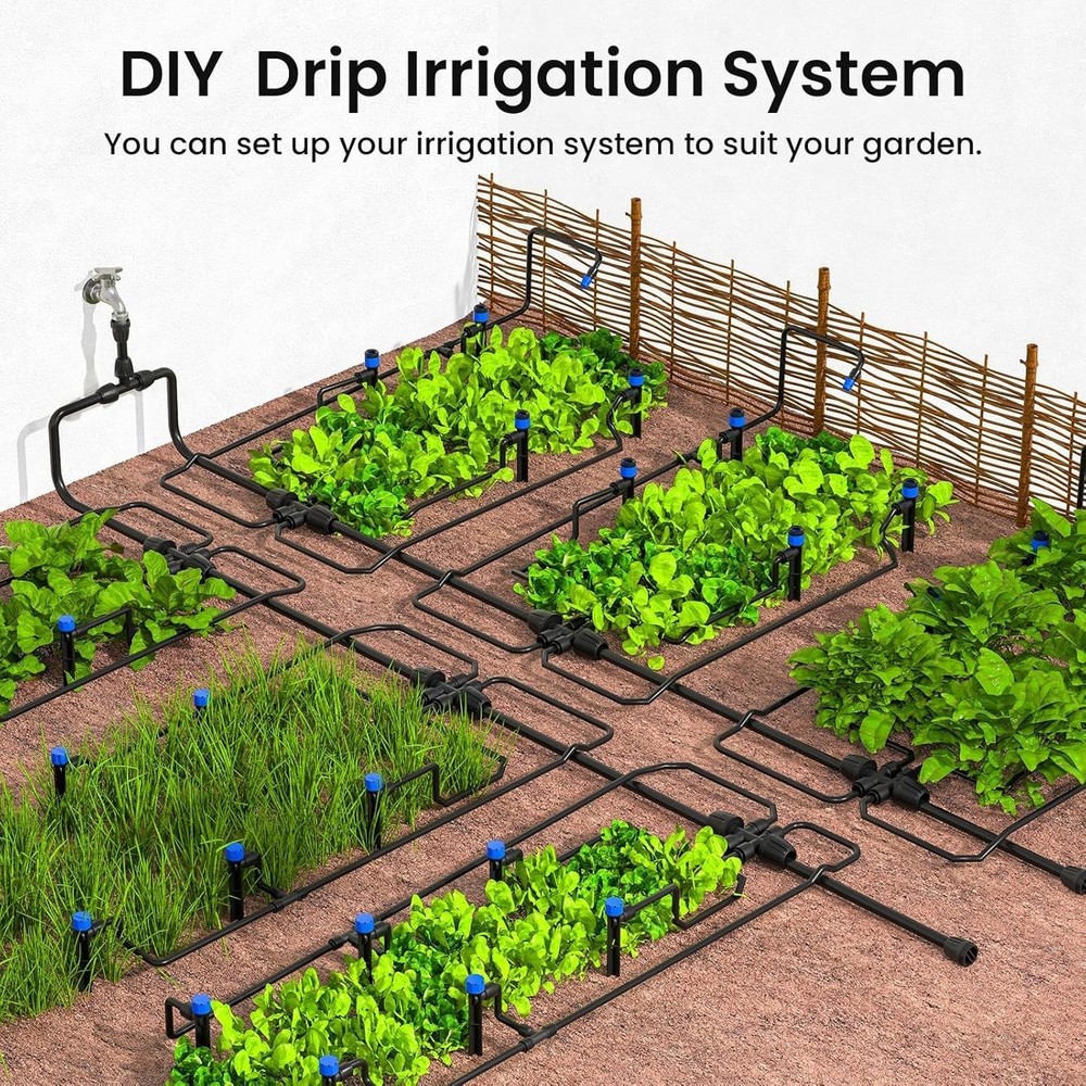 Quick-Connect Automatic Drip Irrigation System Kit – 230FT Garden Watering