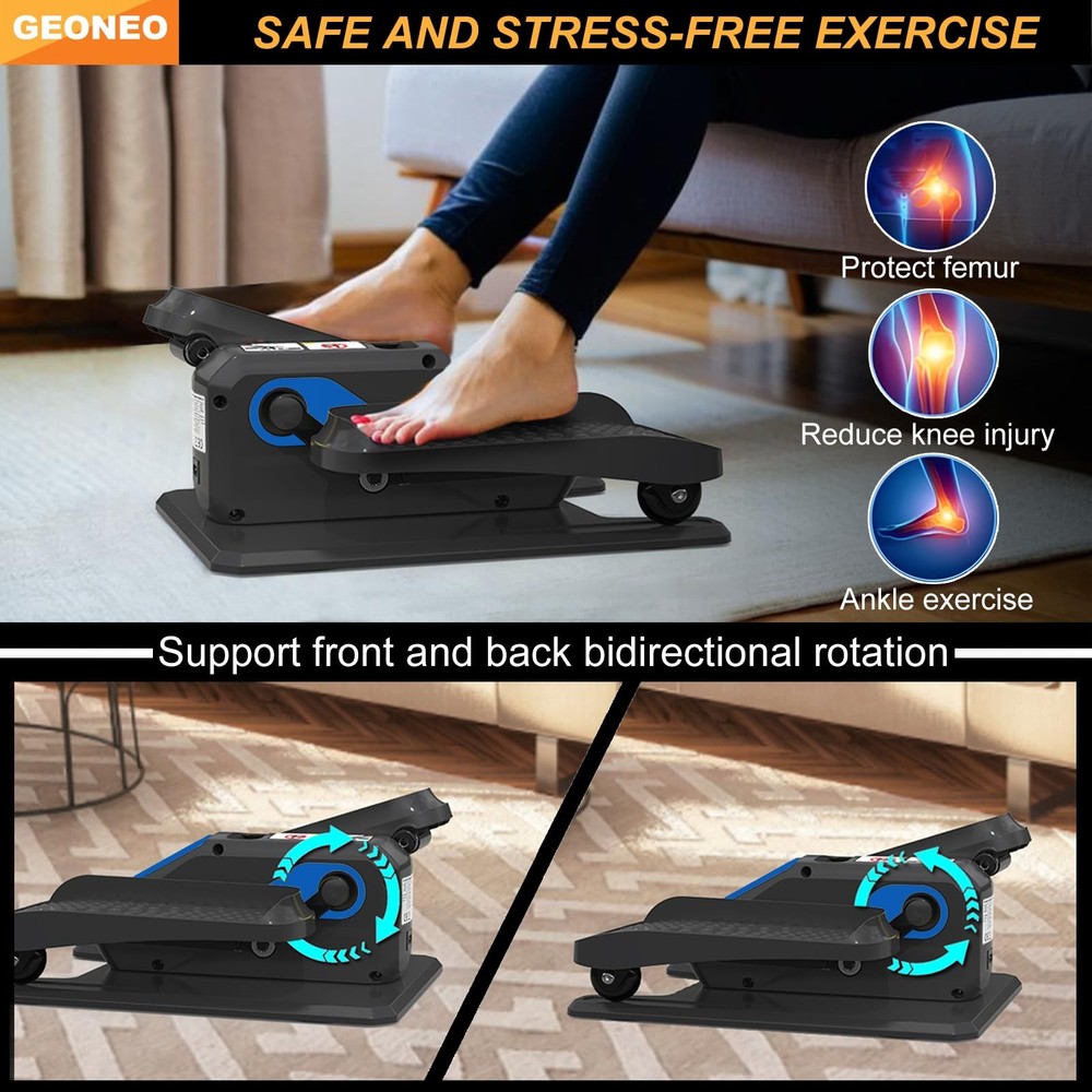 Under Desk Elliptical Machine, Electric Exerciser for Black