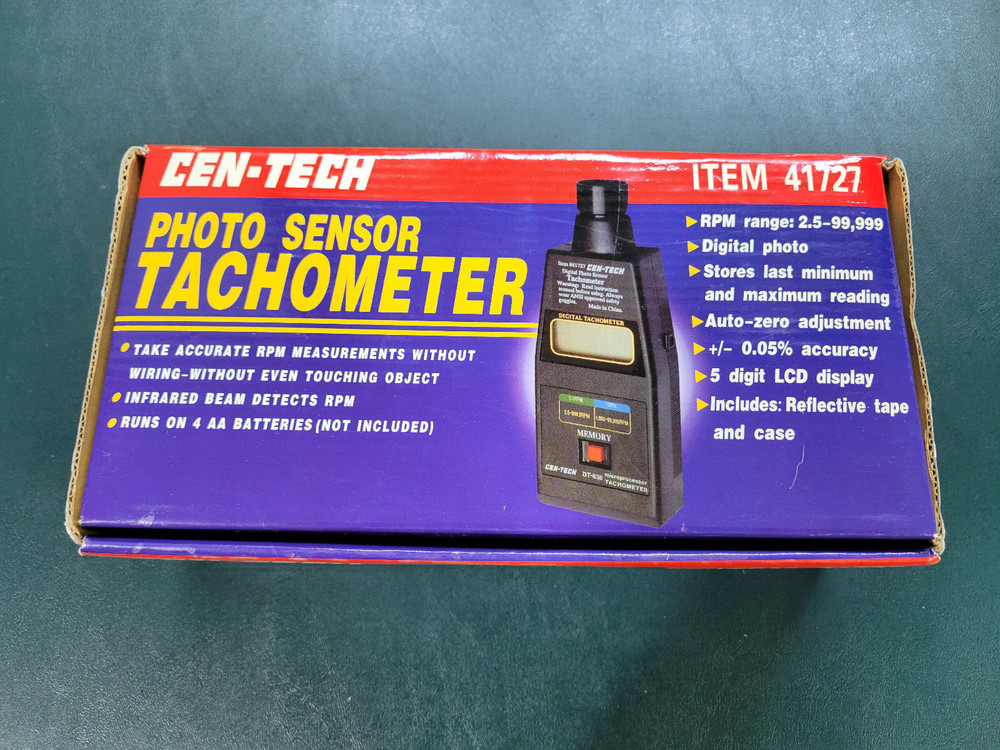 Cen-Tech Photo Sensor Tachometer 41727