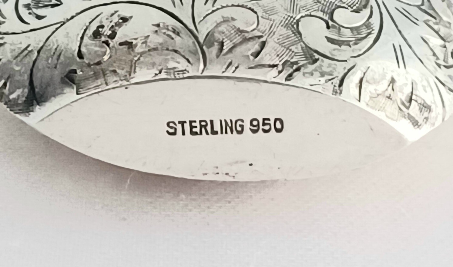 Sterling 950 Japan Small Perfume Decorated bottle Mono'd JPB