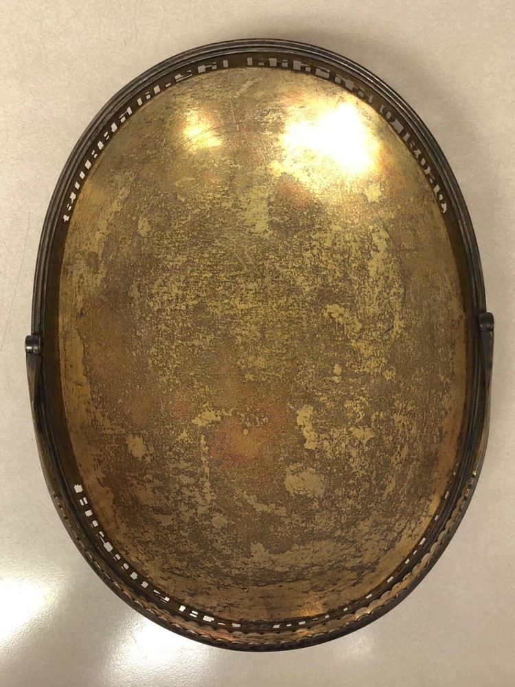 Russian antique silver bread basket