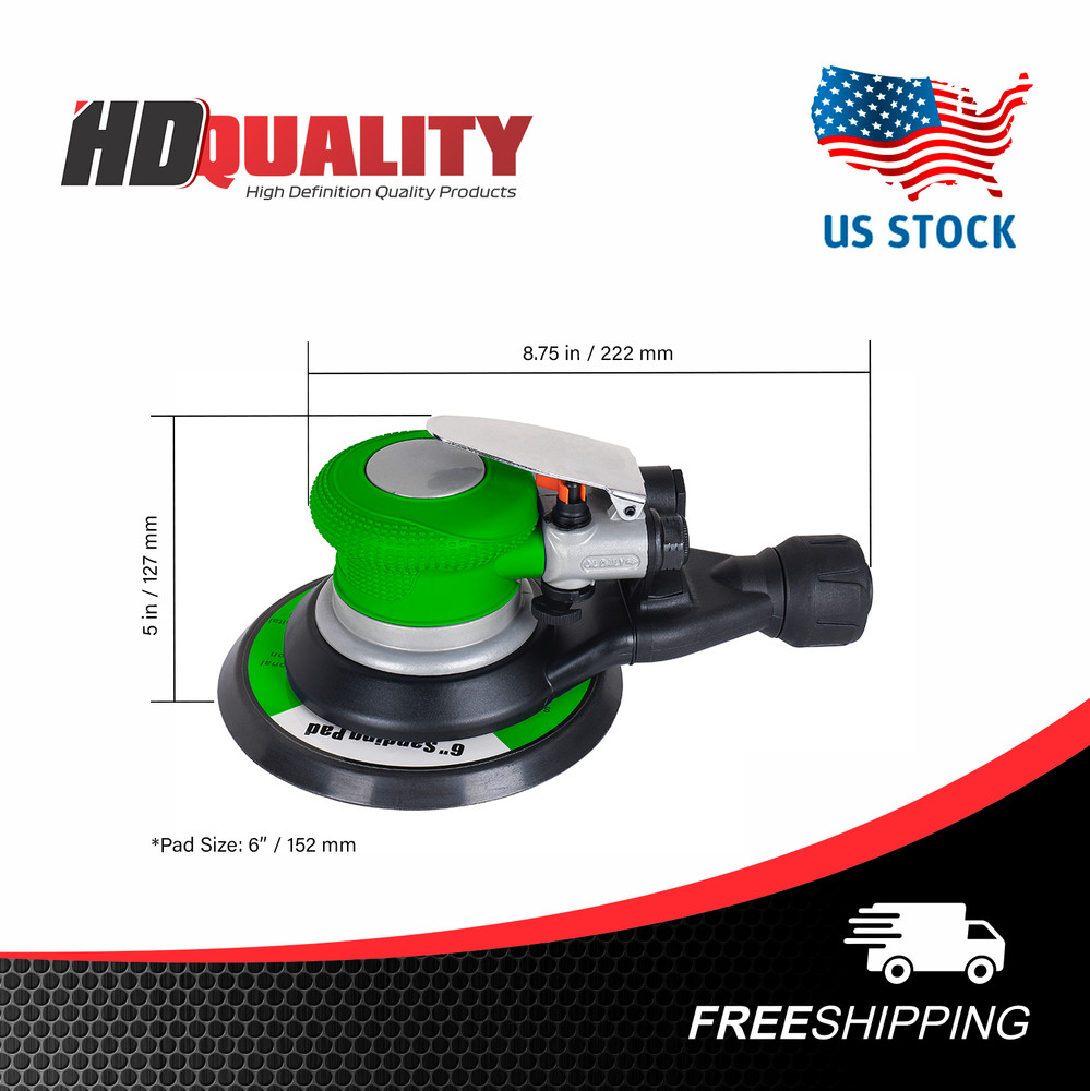6" PROFESSIONAL Air Sander With Vacuum