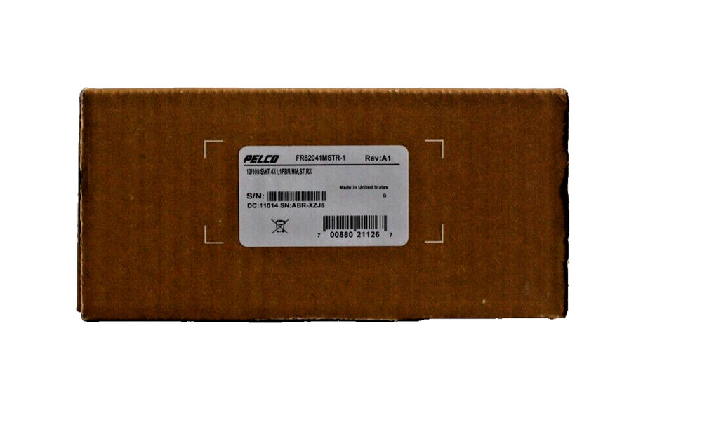 Pelco FR82041MSTR-1 4 Multimode Unmanaged Ethernet Switch (Receiver)