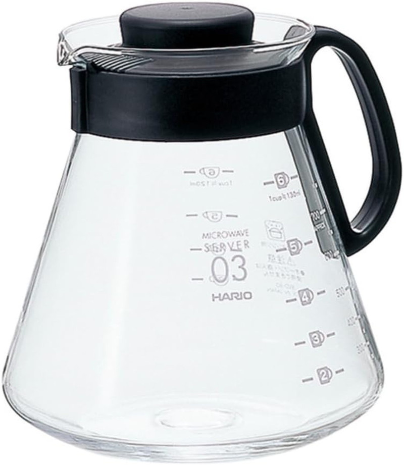 V60 Glass Range Coffee Server, 800Ml, Black