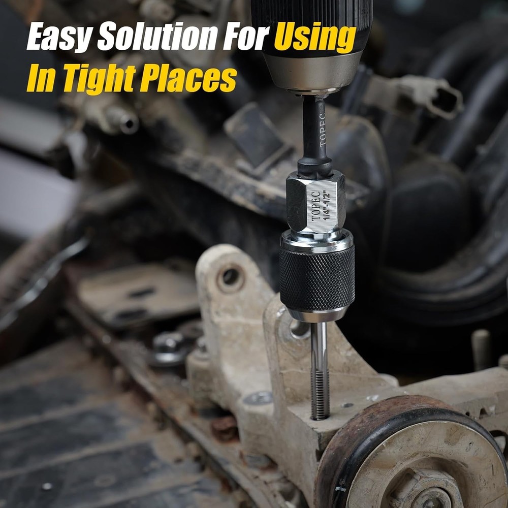 3-Pcs Adjustable Tap Socket Set 3/8" Drive Tap Handle Holder for Reamers &