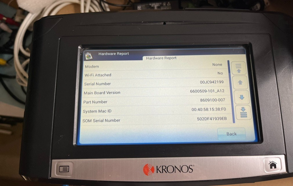 Kronos 8609100-007 InTouch 9100 Time Clock tested