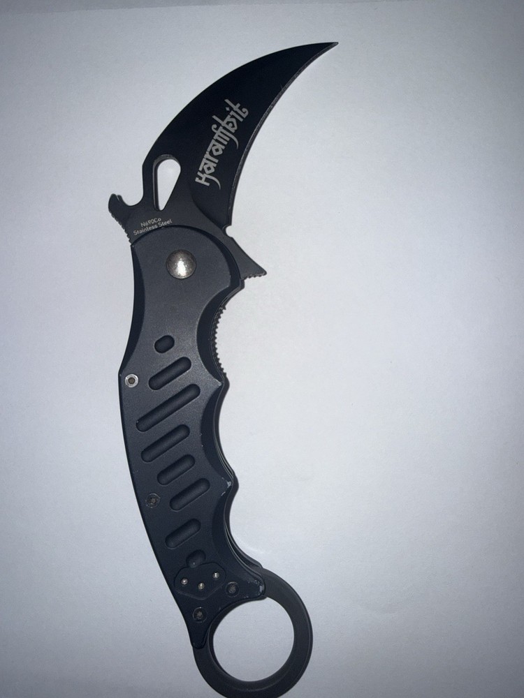 FOX 478 BLACK ALUMINUM FOLDING KARAMBIT (Used)