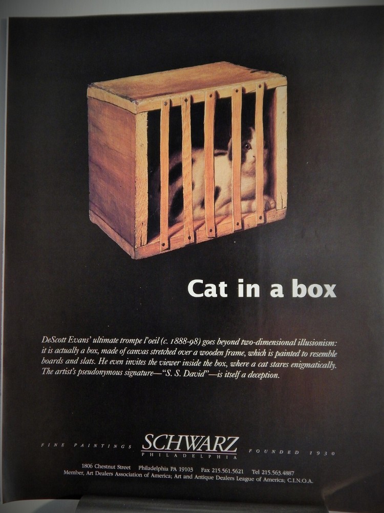 DESCOTT EVANS ART PIECE VTG ORIG  1998 ADVERTISEMENT