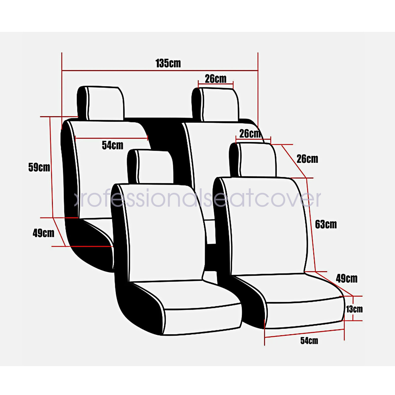 For 2007-2023 Jeep Wrangler Leather Seat Covers Protector 5-Sits Full Set