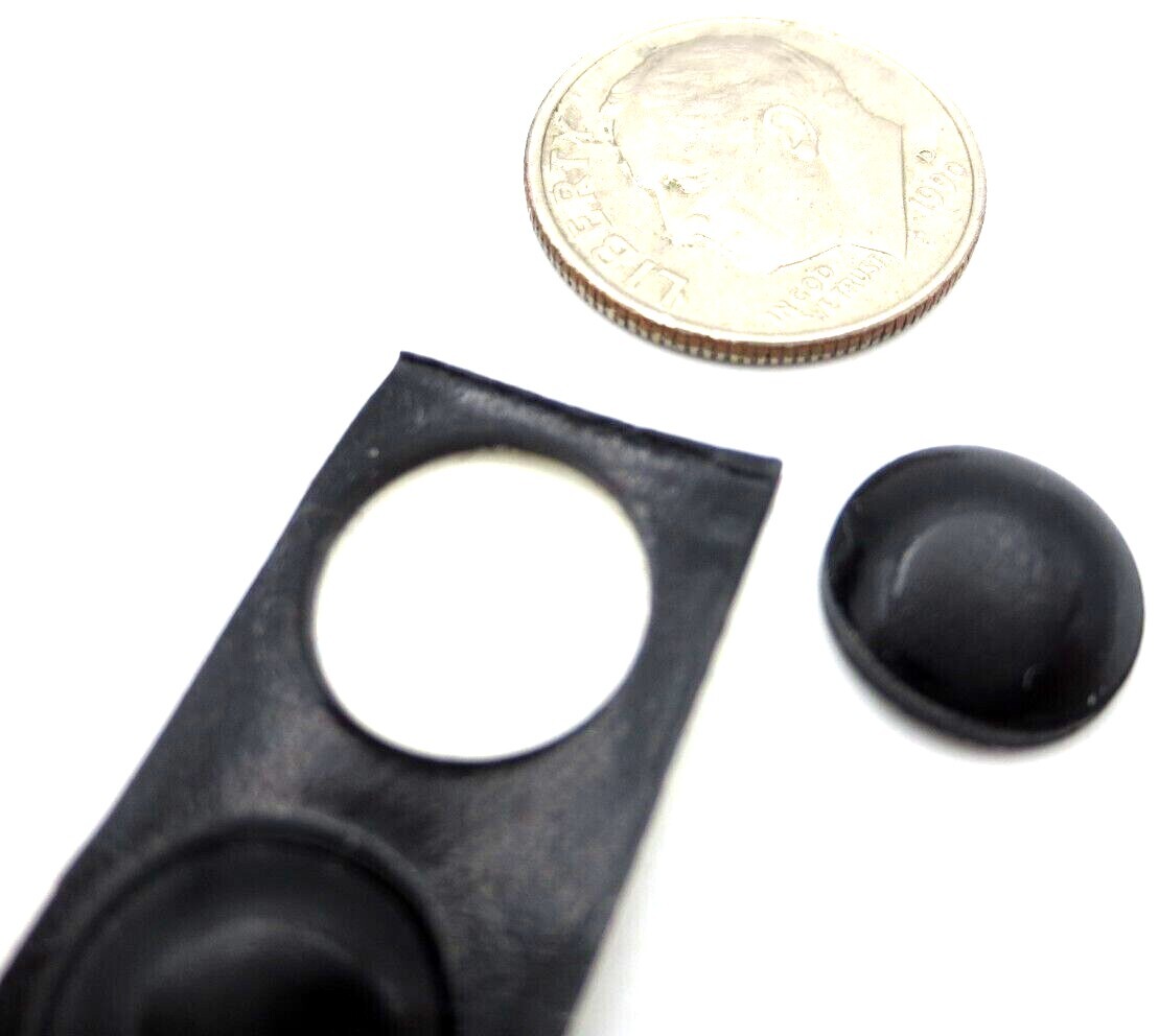 Stick-On Pad Rubber Bumper, Has 3/8" Pad, Is 1/8" Tall, For Cabinet Drawer Pad