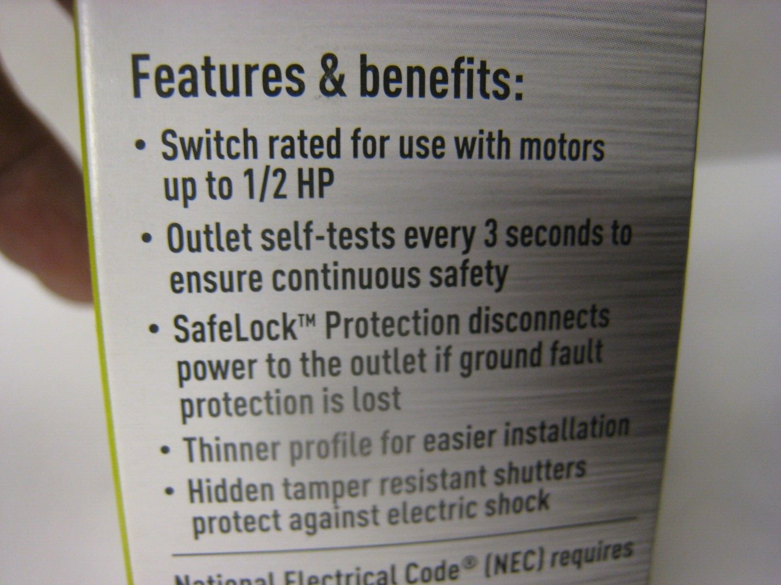 Legrand 1597SWTTRICCD4 Radiant GFCI Switch 15A, 125VAC, 60Hz, Single Pole, IVORY