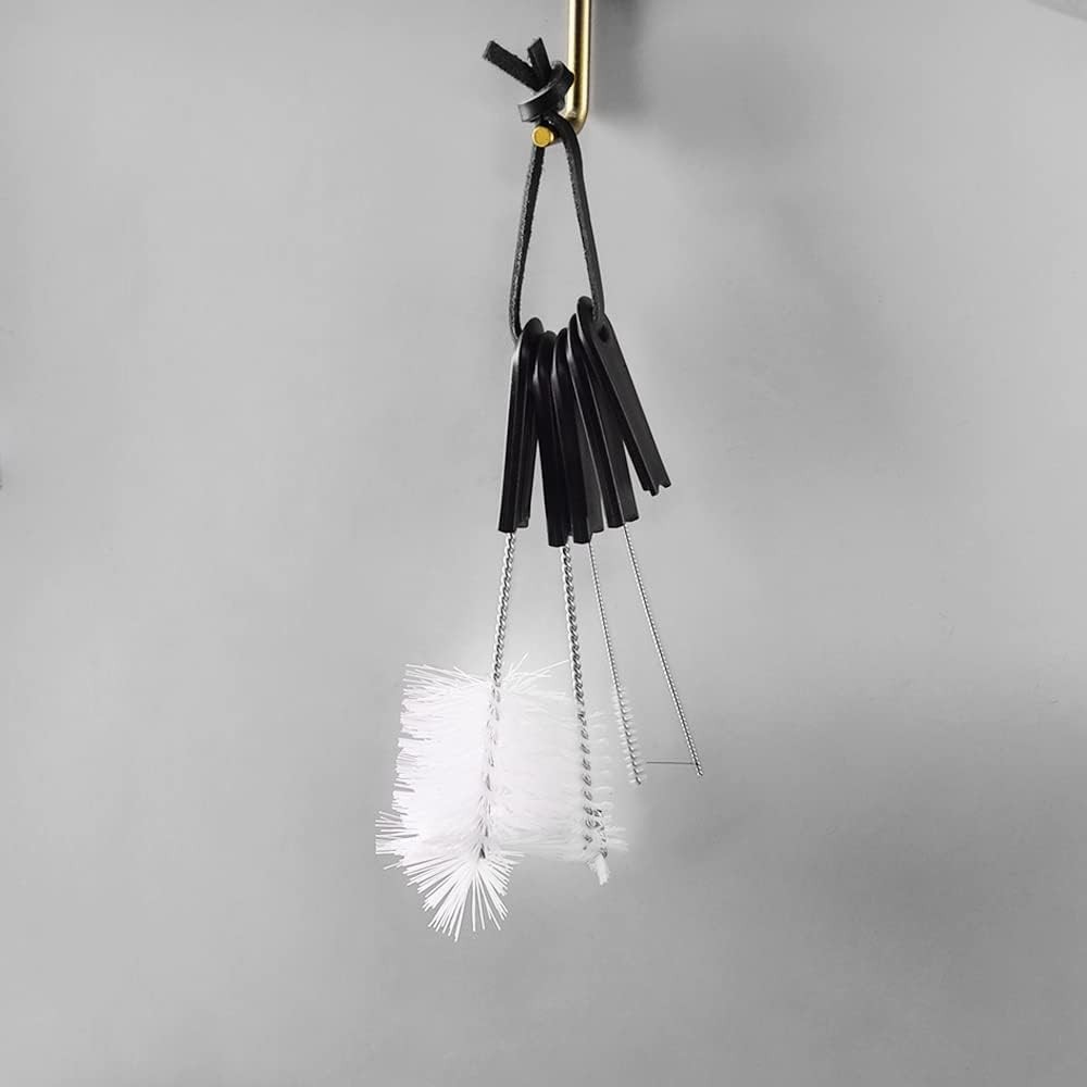 Essential 5-Piece Espresso Cleaning Brush Pack with Space-saving Hanging Feature