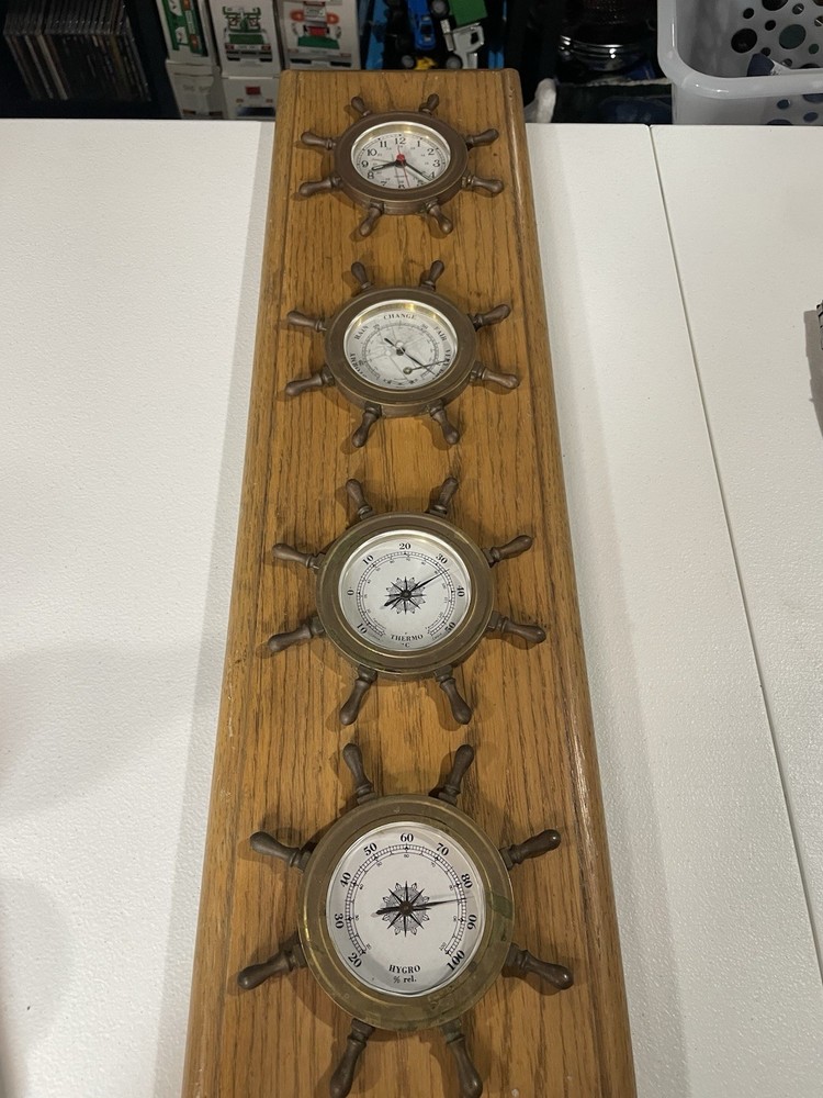 Quartz, Barometer, Thermo, Hydro; Wall Decor Beach Theme 92 Oz Read Description