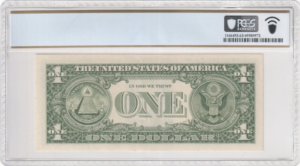 PCGS63 PPQ CHOICE UNC MISSING OVERPRINT ERROR CERT 9572