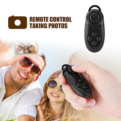 Mini Bluetooth Game Controller Joystick, Portable Remote Gamepad Selfie Timer