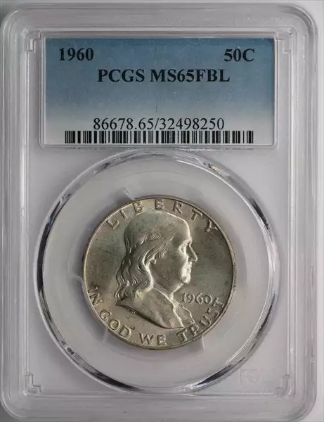 1960 Franklin Half Dollar PCGS MS65FBL