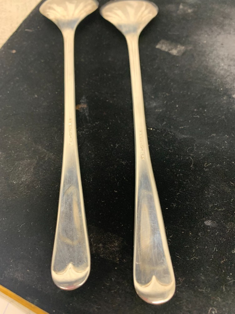 FB. Rogers Silver Plated Fork Spoon Serving Set & Mother Of Pearl Knife Landers