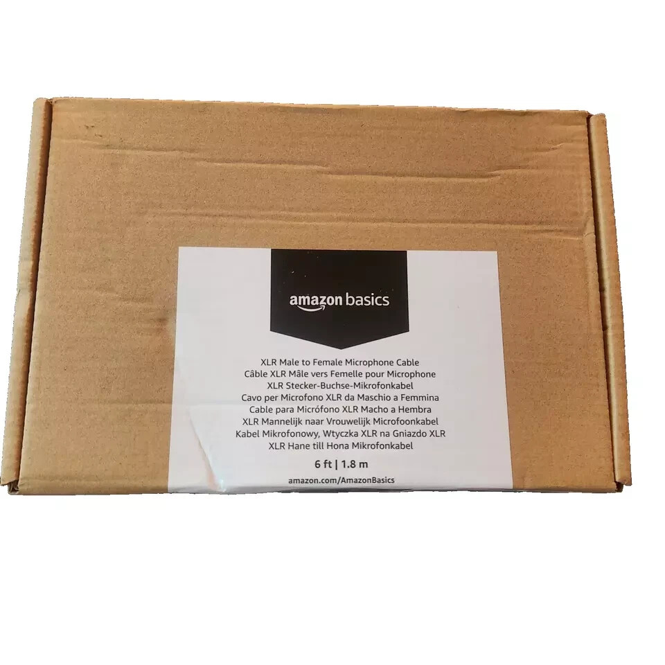 Amazon Basics XLR Microphone Cable for Speaker or PA System, All Copper