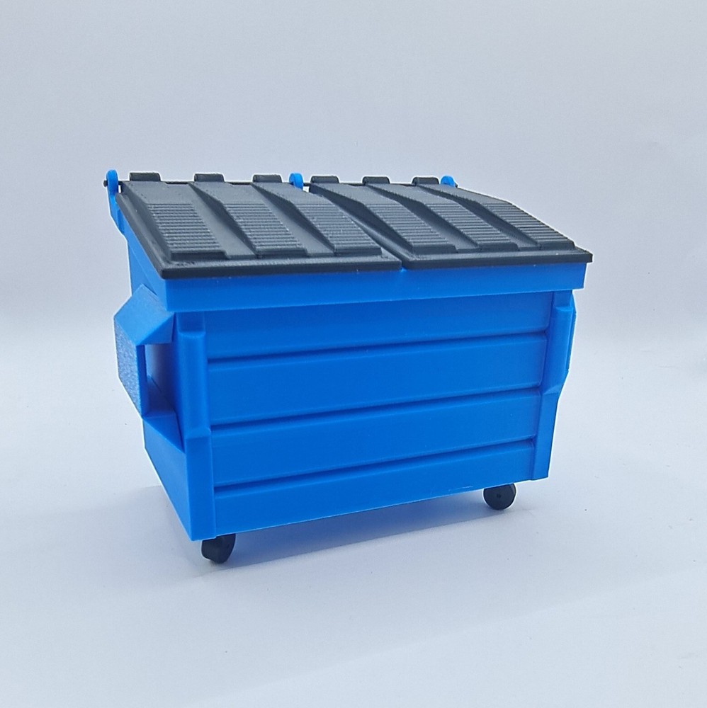 Dumpster Bin Waste Management Storage Box Blue