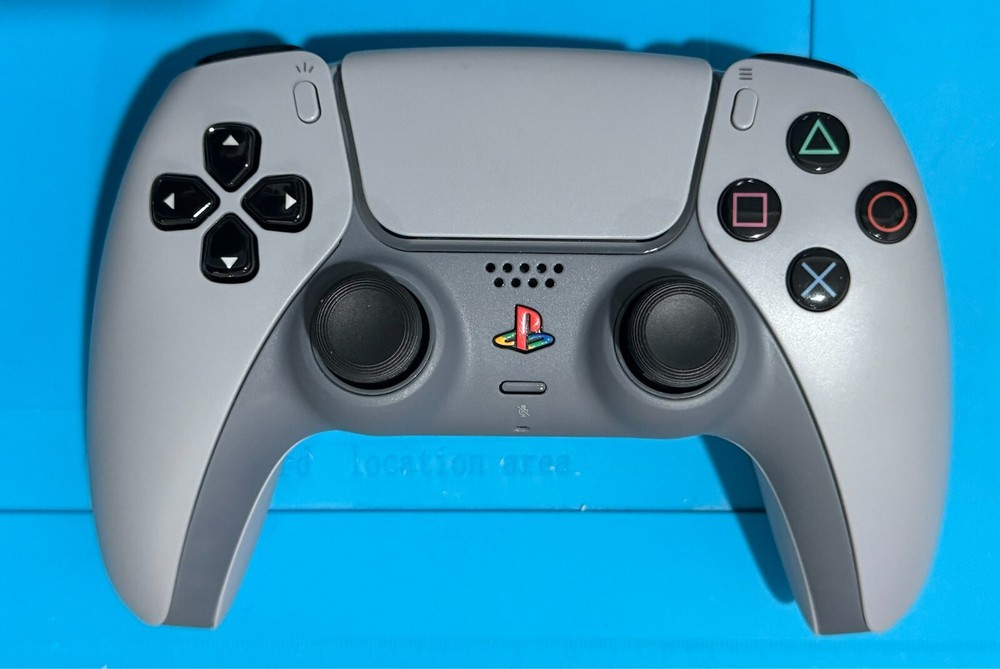 PS Button Logo for PS5 Dualsense Controller- Classic Retro Themed - Real Colors!