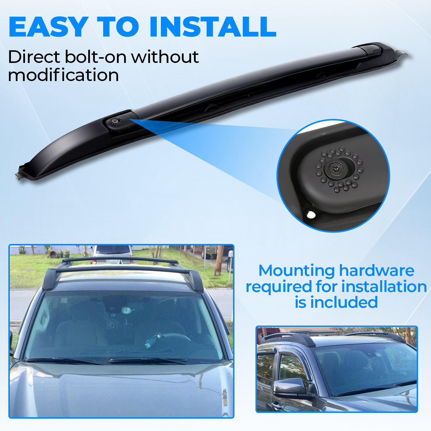 For Toyota Tacoma Double Cab 2005-2023 Top Roof Rack Cross Side Rails Bars Set