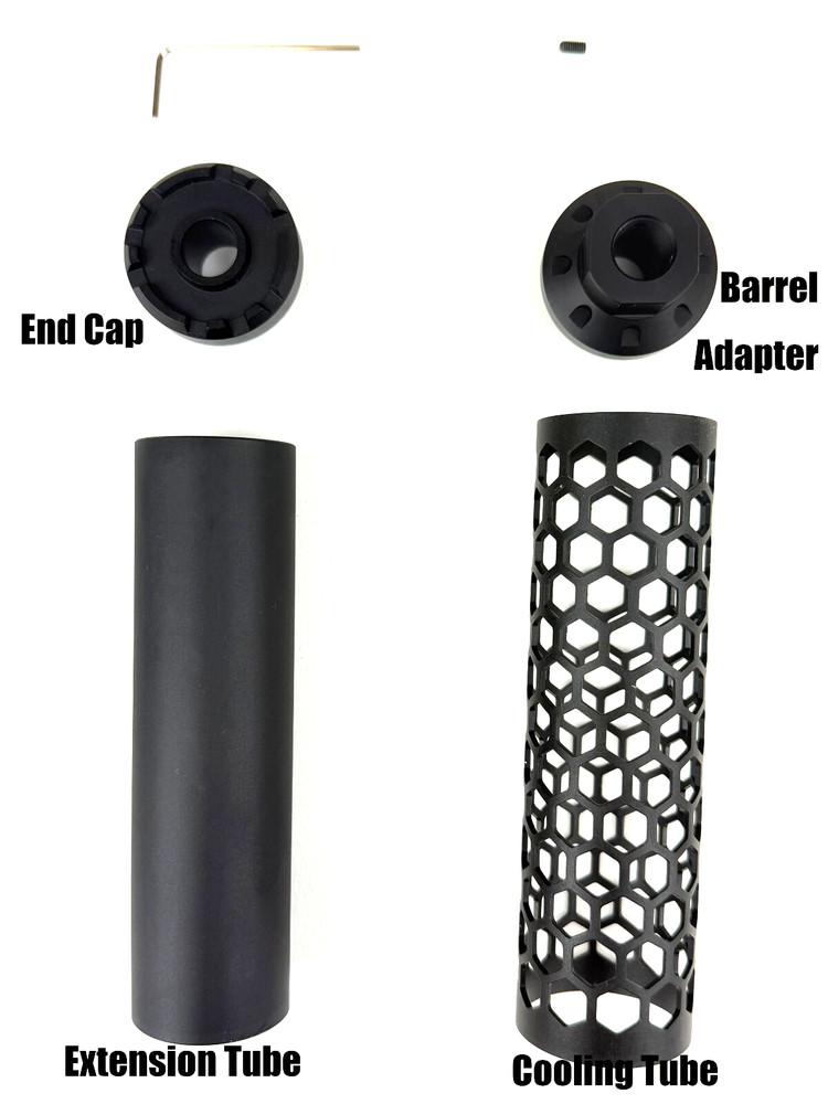 LETHAL ECHO 5" Muzzle Brake | Barrel extention 14mm CCW GBB AEG