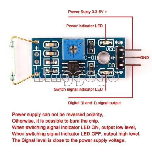 NEW Reed Switch Reed Switch Magnetic Sensor Module for Arduino