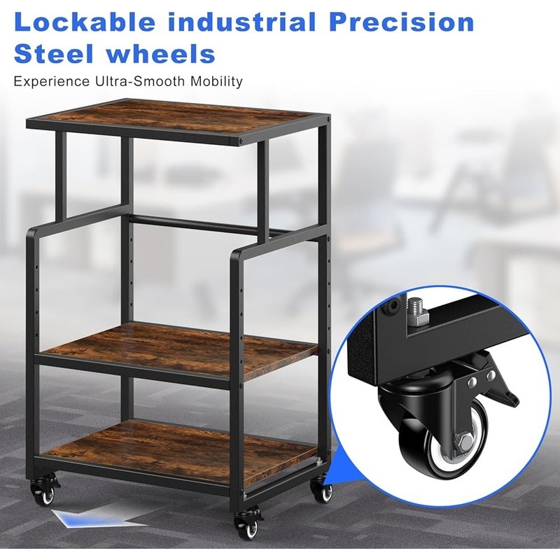 Adjustable Printer Stand W/ Large Storage Space Fax Machines & Scanners New